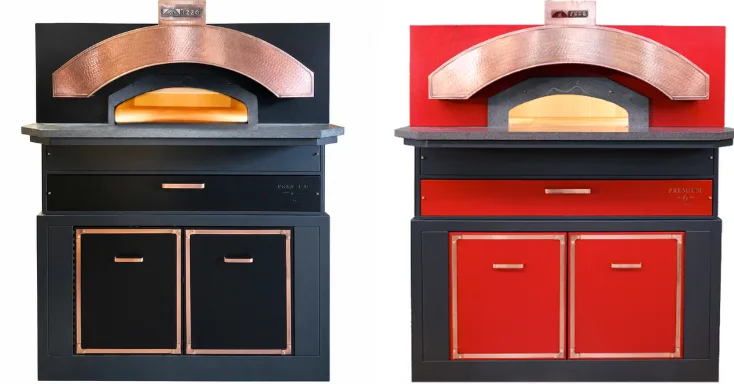 Four à pizza Izzo Premium 6 Large en finition anthracite et en finition rouge